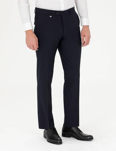 Lacivert Slim Fit Kumaş Pantolon
