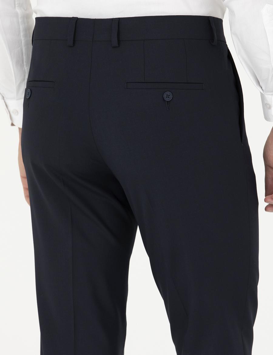 Lacivert Slim Fit Kumaş Pantolon