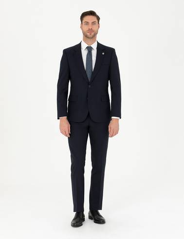 Lacivert Slim Fit Kumaş Pantolon