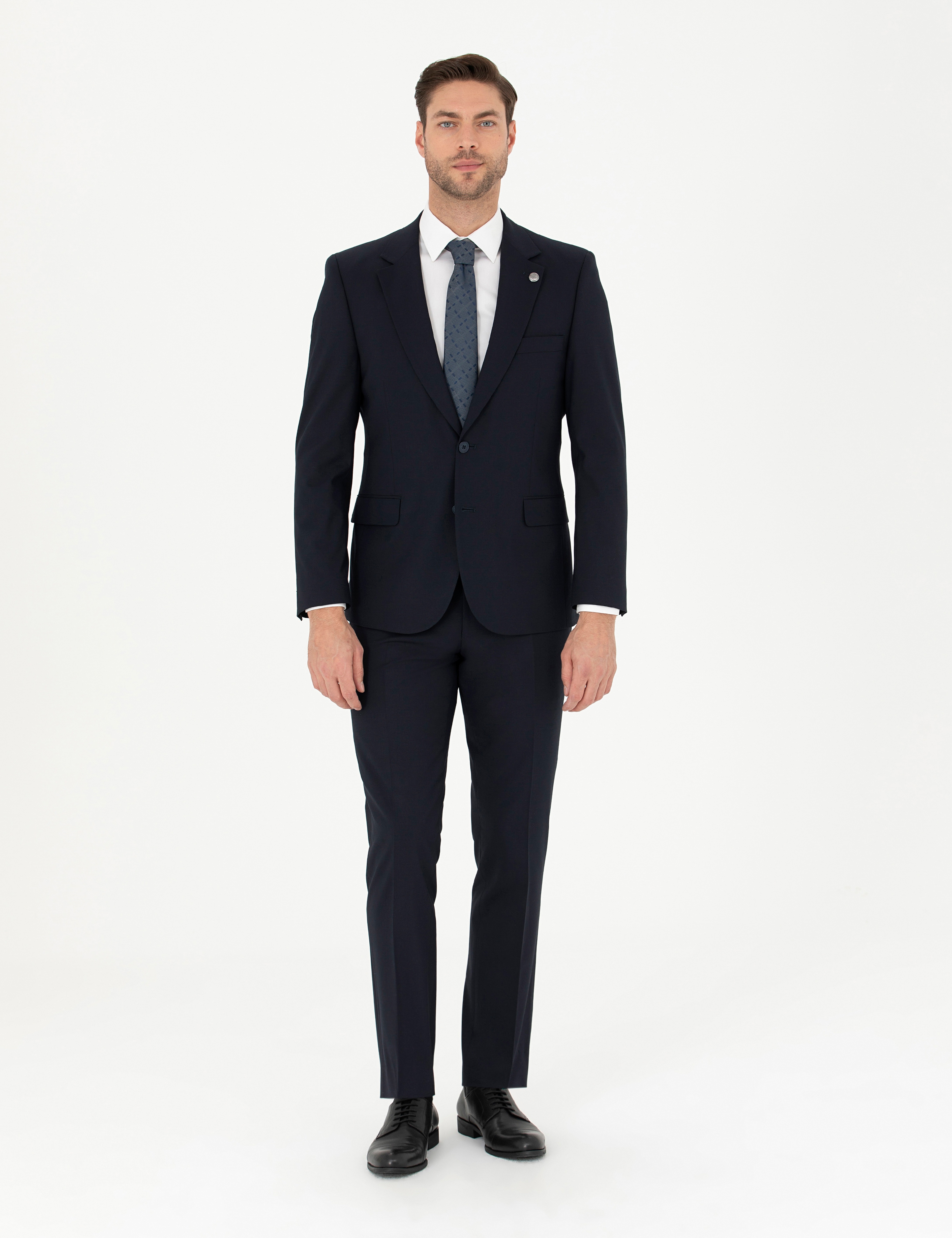 Lacivert Slim Fit Kumaş Pantolon - Image 1