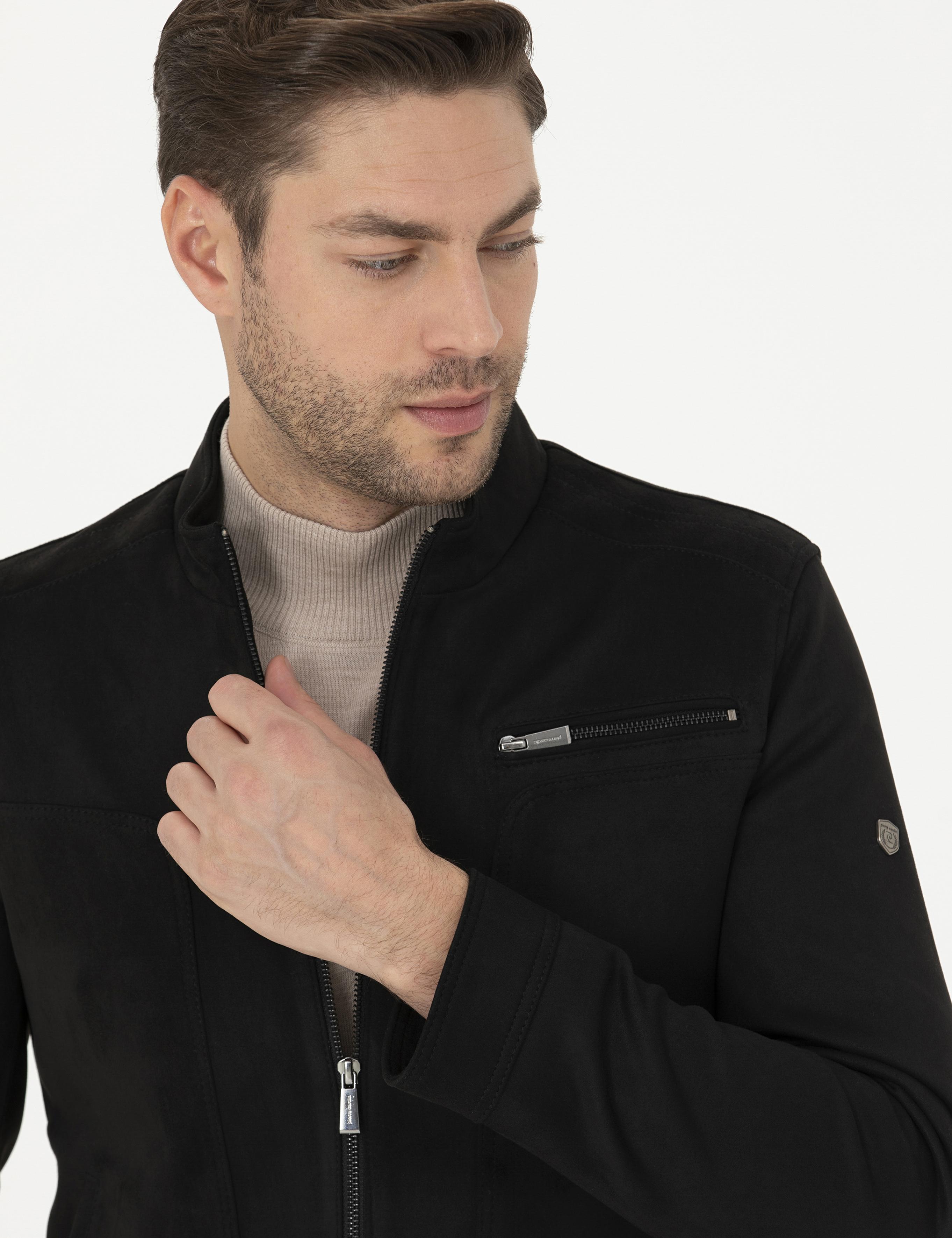 Siyah Suni Deri Ceket