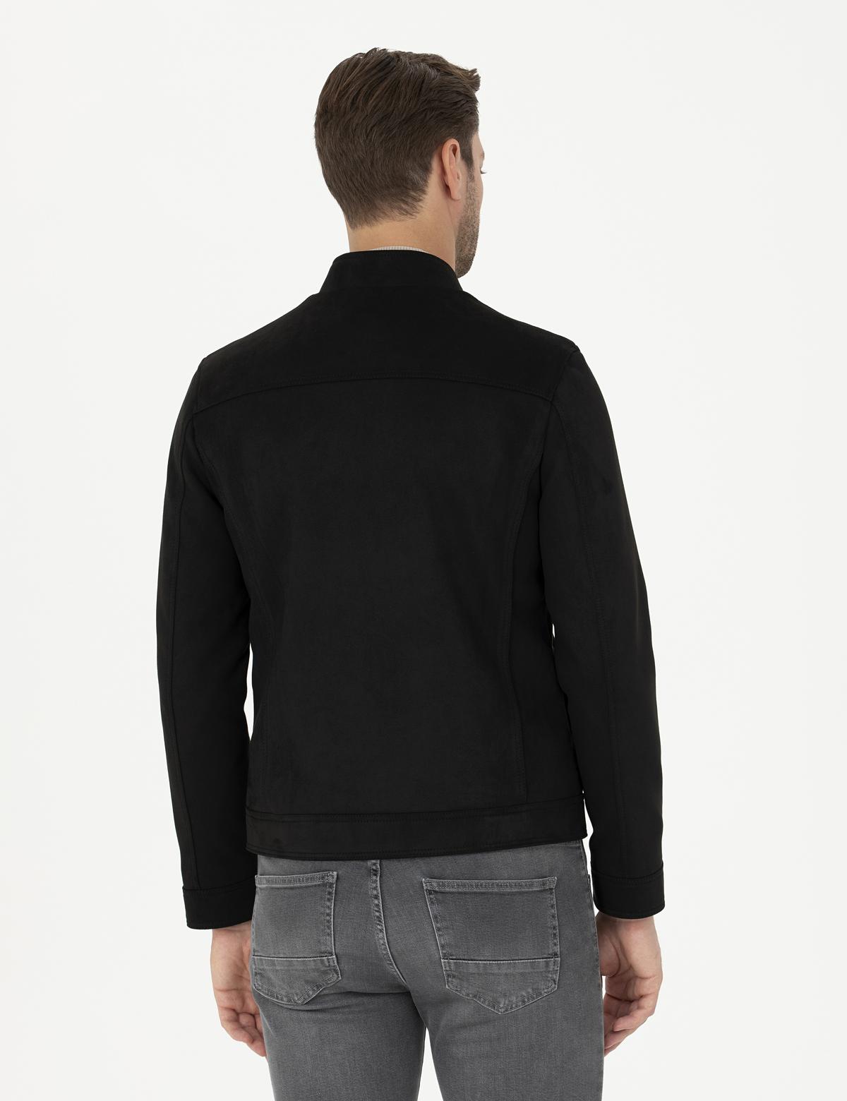 Siyah Suni Deri Ceket - 50291002001