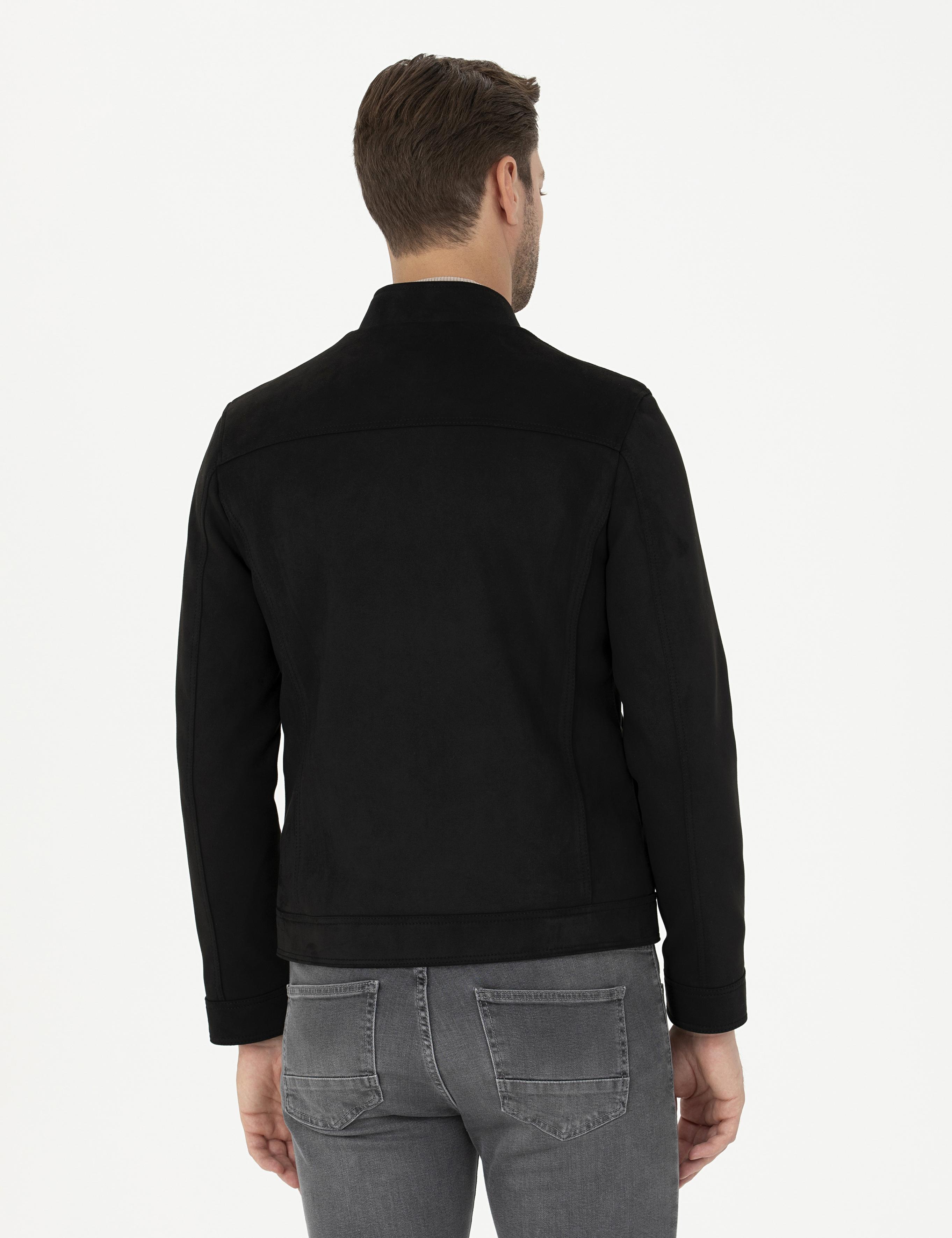 Siyah Suni Deri Ceket