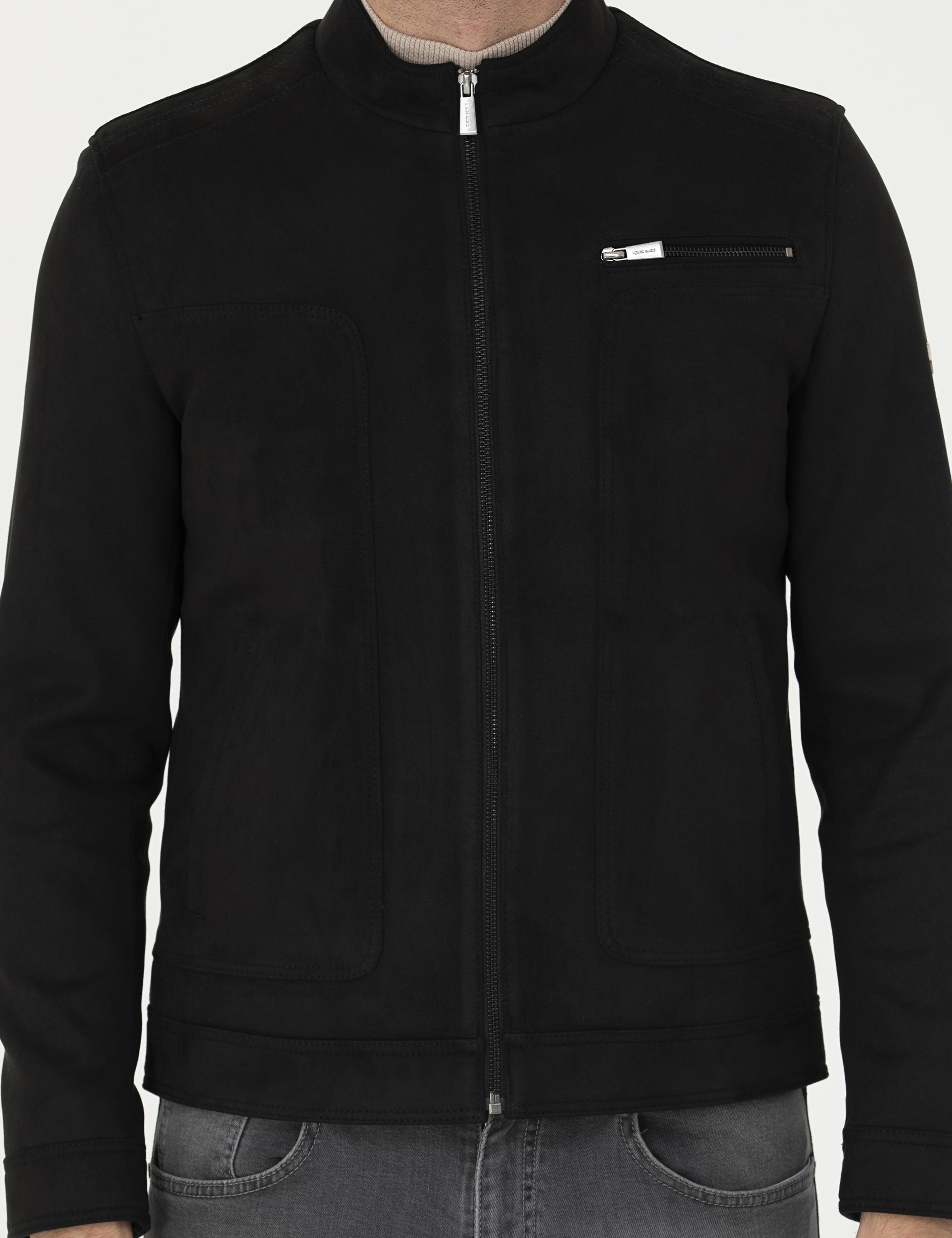 Siyah Suni Deri Ceket