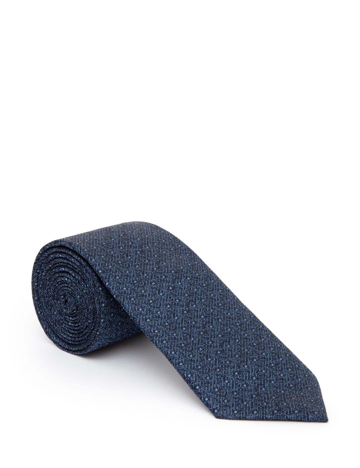 Lacivert 3'lü Kravat-Mendil-Kravat İğnesi Set - 50291497001