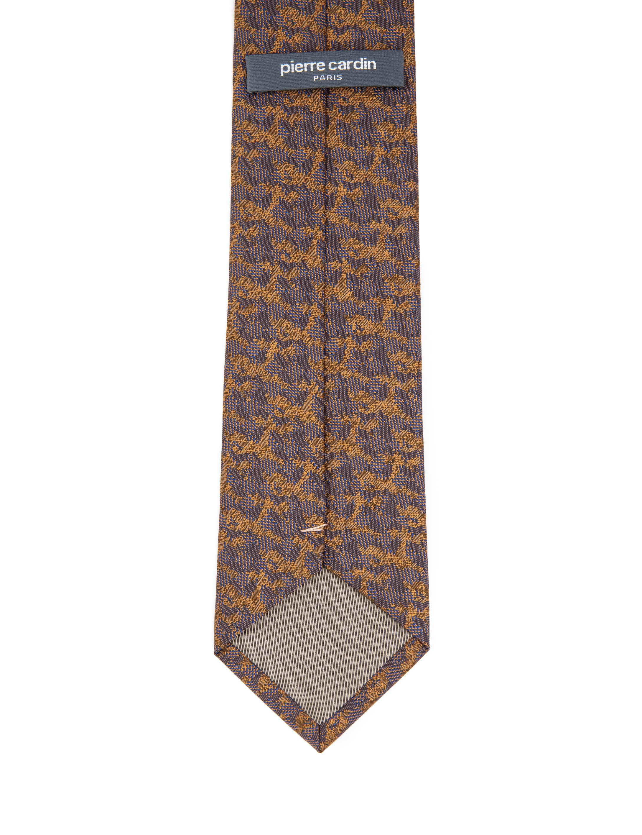 Turuncu 3'lü Kravat-Mendil-Kravat İğnesi Set - Image 4