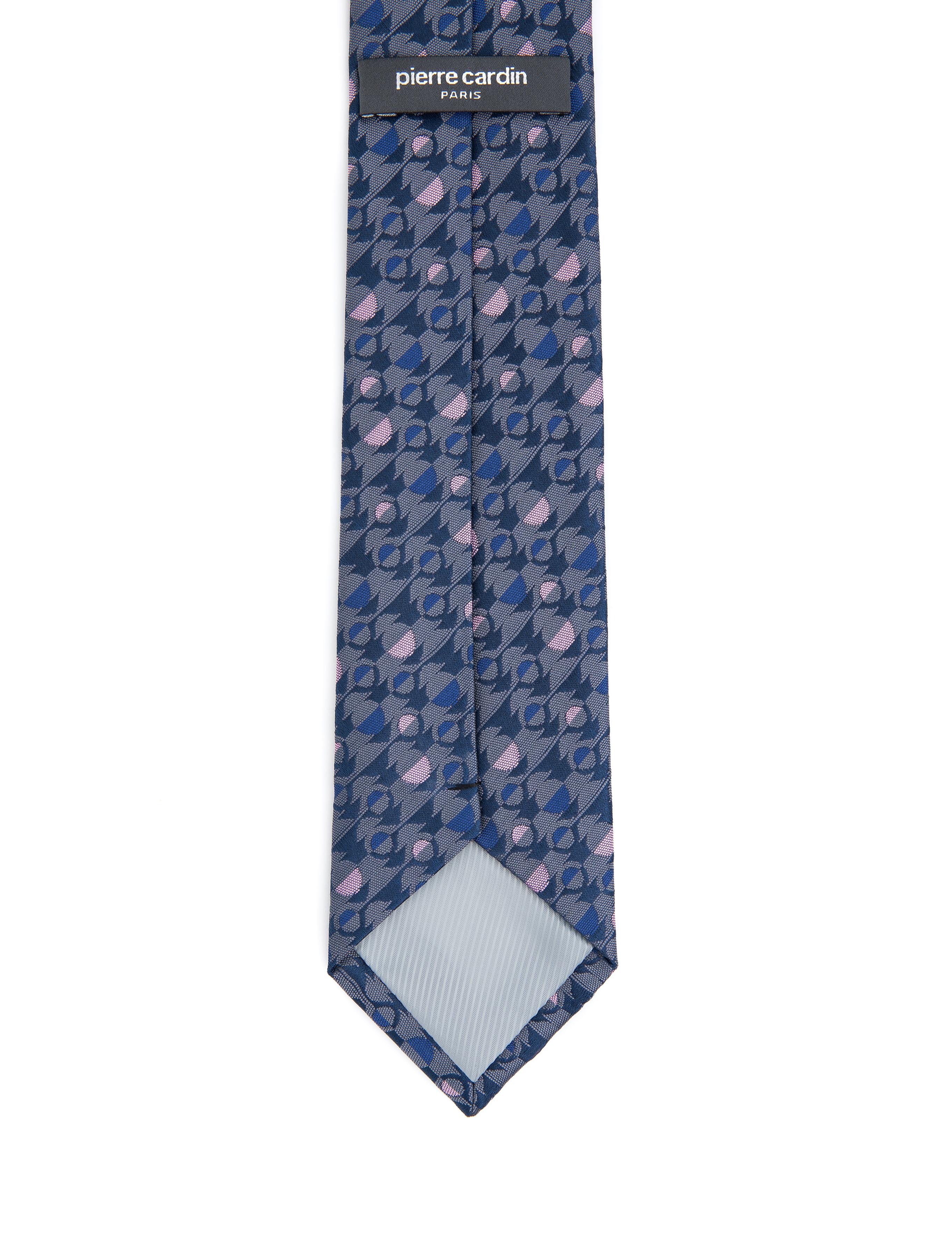 Lacivert 3'lü Kravat-Mendil-Kravat İğnesi Set