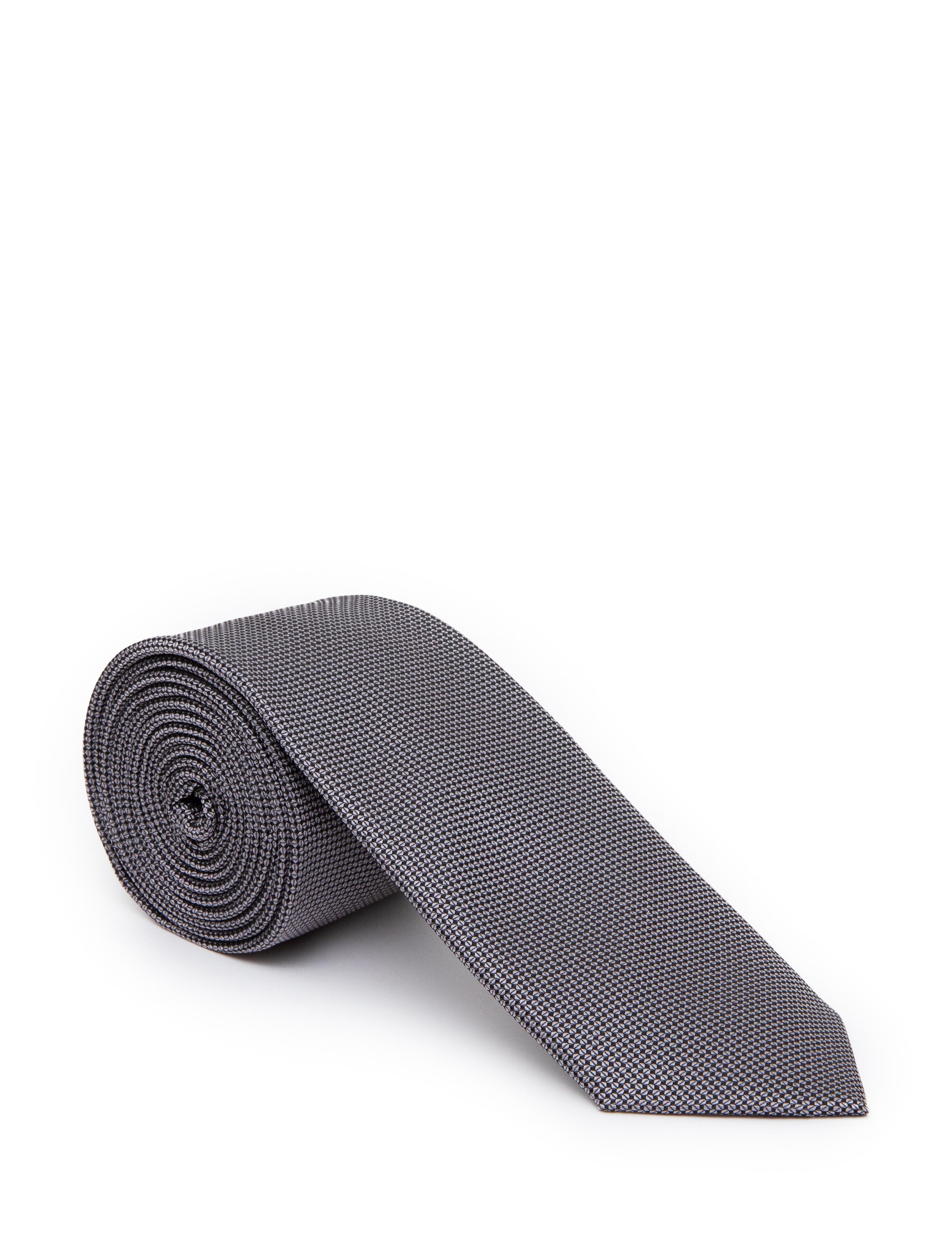 Gri 3'lü Kravat-Mendil-Kravat İğnesi Set