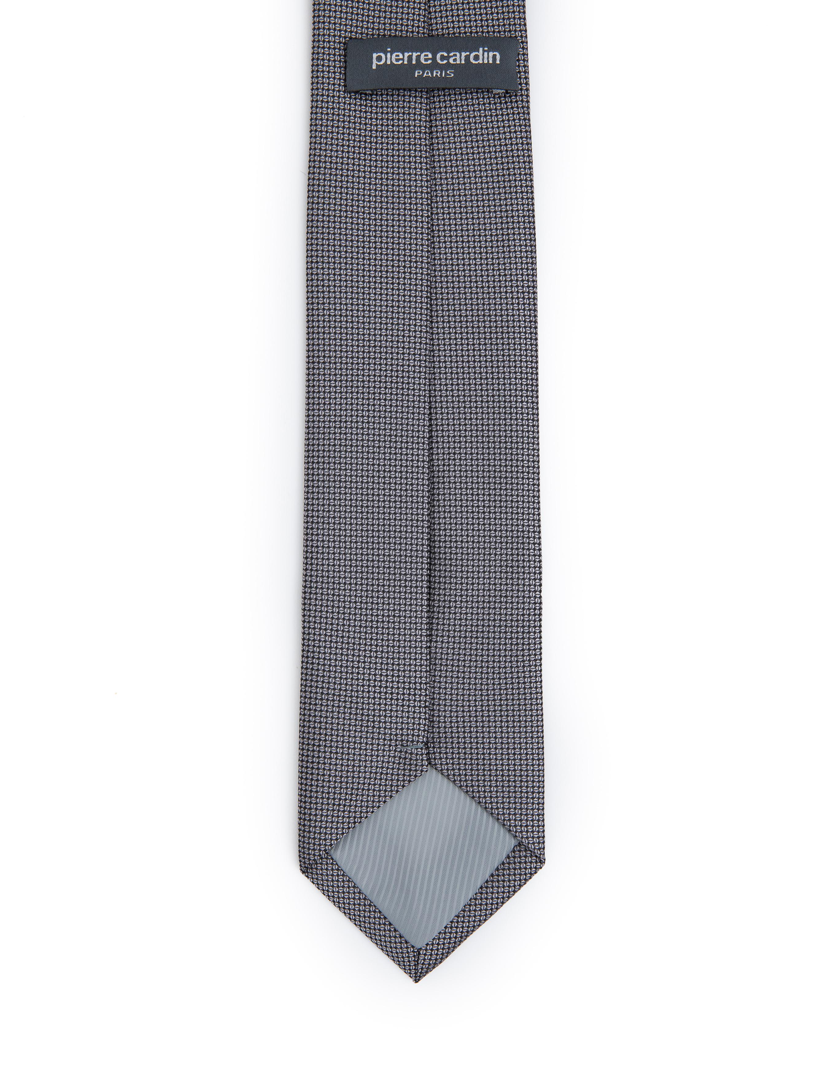 Gri 3'lü Kravat-Mendil-Kravat İğnesi Set