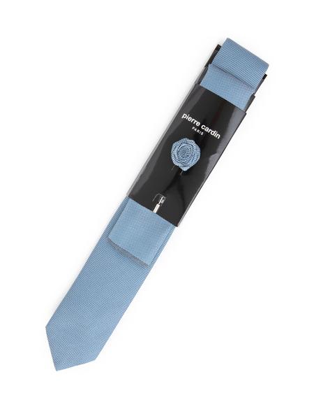 Mavi 3'lü Kravat-Mendil-Kravat İğnesi Set - 50291543002