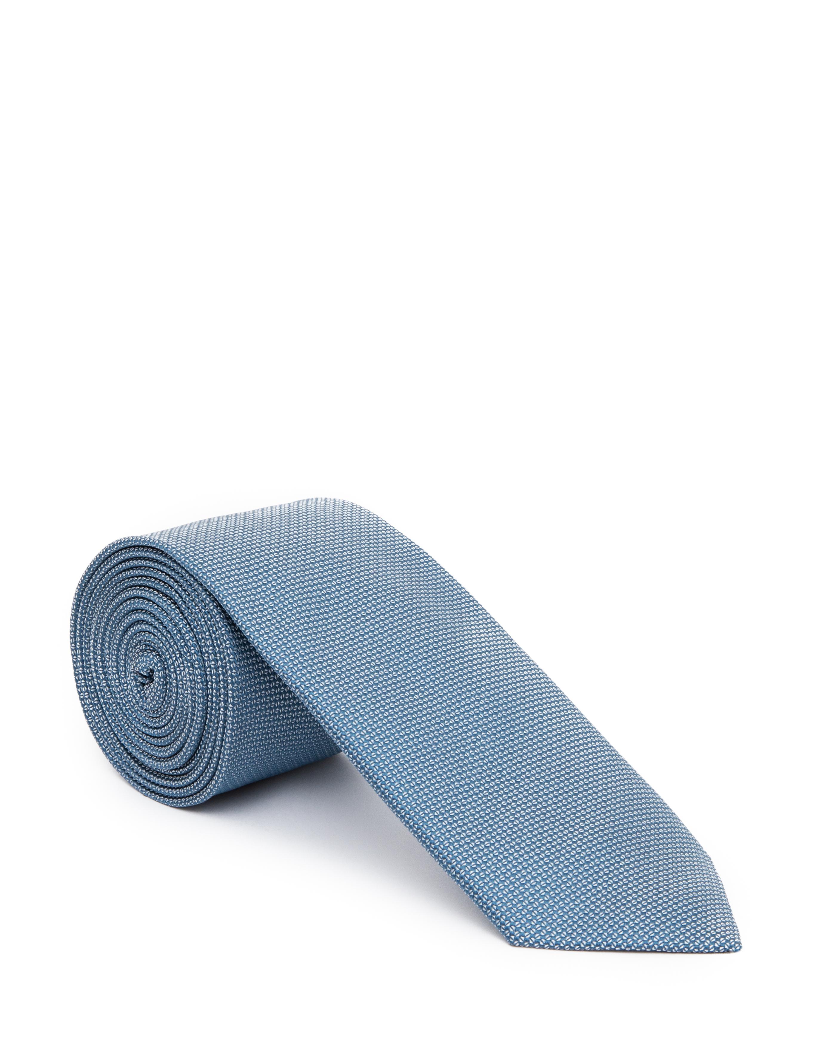 Mavi 3'lü Kravat-Mendil-Kravat İğnesi Set