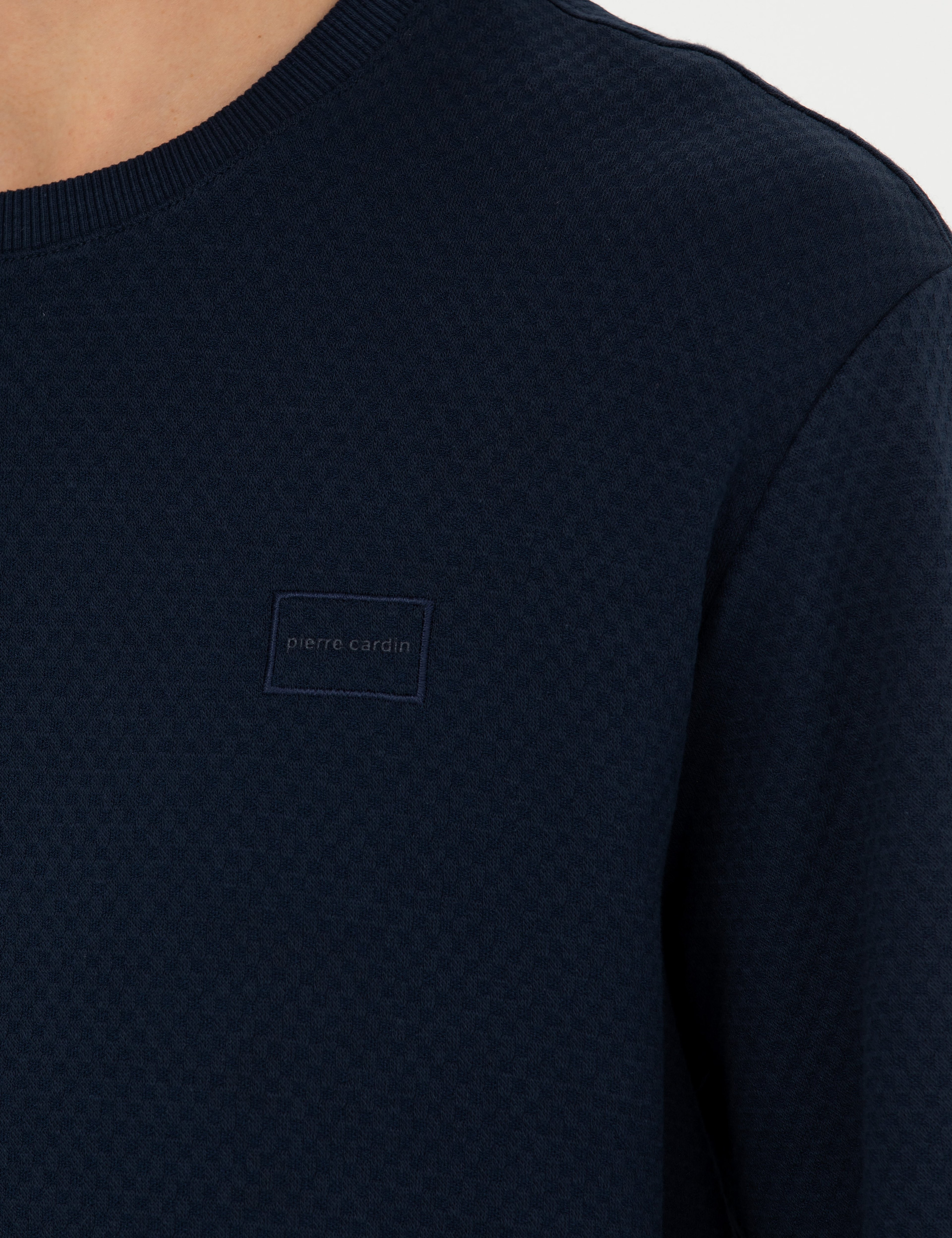 Koyu Lacivert Regular Fit Bisiklet Yaka Sweatshirt