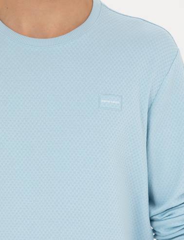 Açık Mavi  Regular Fit Bisiklet Yaka Sweatshirt