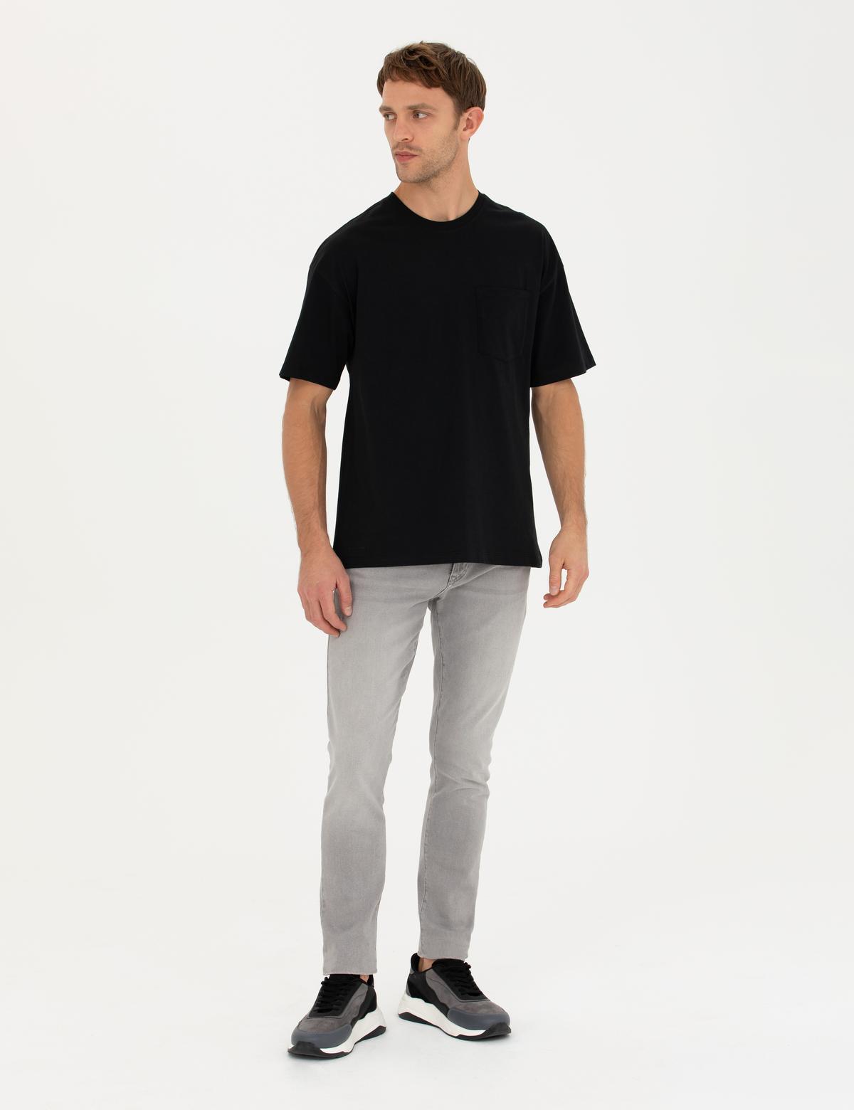 Siyah Comfort Fit Tişört - 50289362017