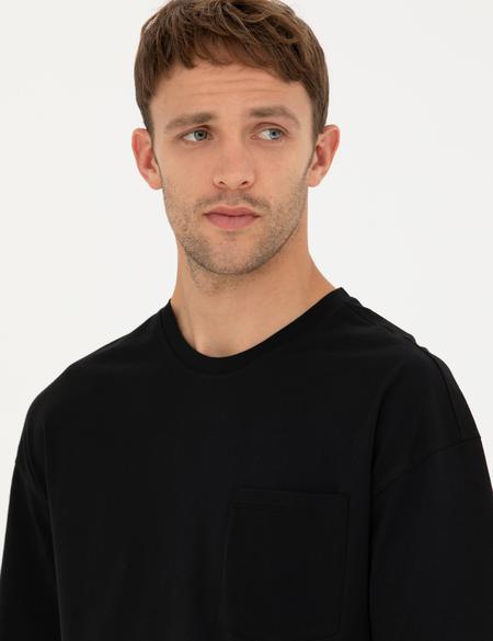 Siyah Comfort Fit Tişört - 50289362017