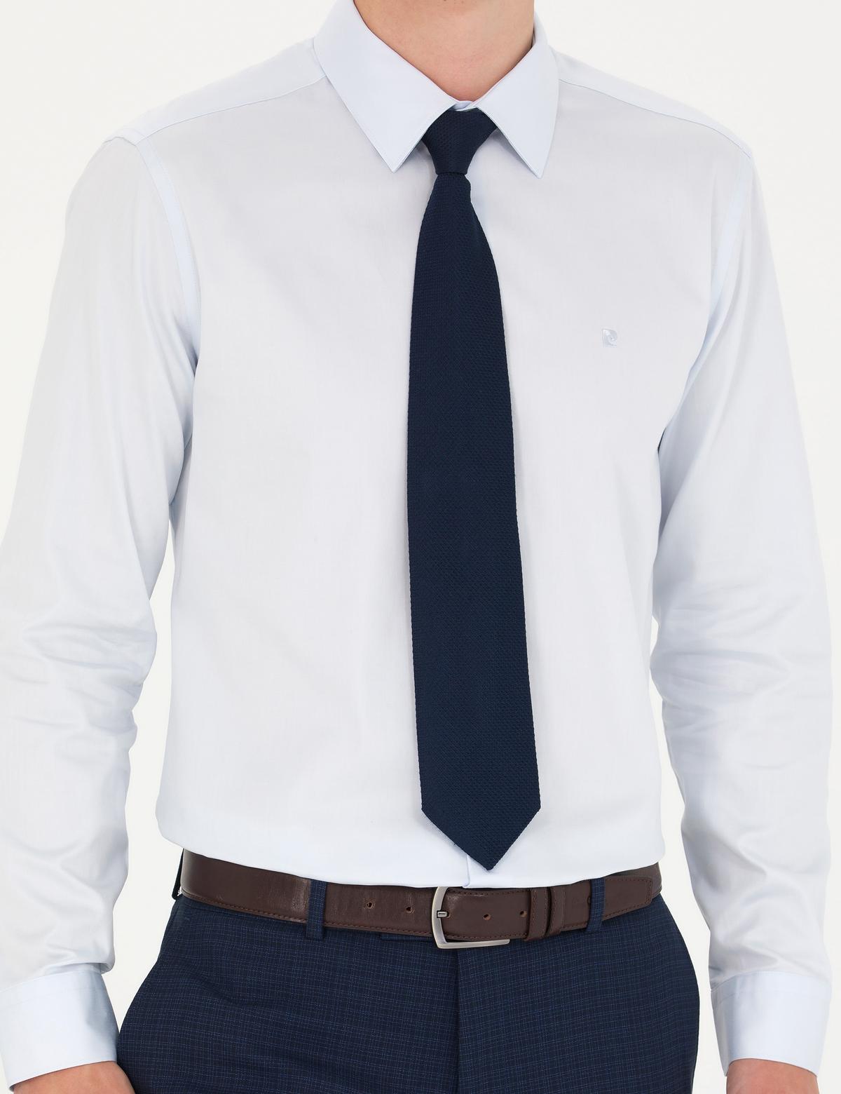 Açık Mavi Slim Fit Uzun Kollu Basic Gömlek - 50280213007