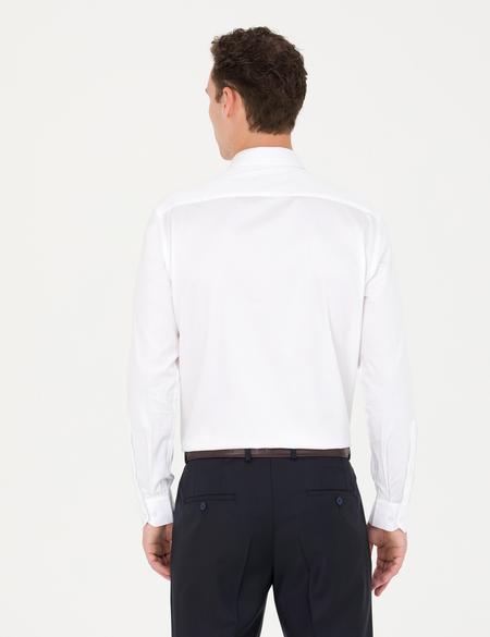 Beyaz Slim Fit Uzun Kollu Basic Gömlek - 50280213011