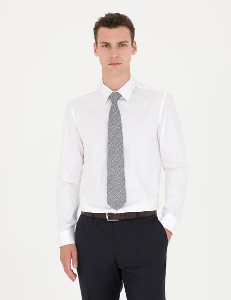 Beyaz Slim Fit Uzun Kollu Basic Gömlek - 50280213011
