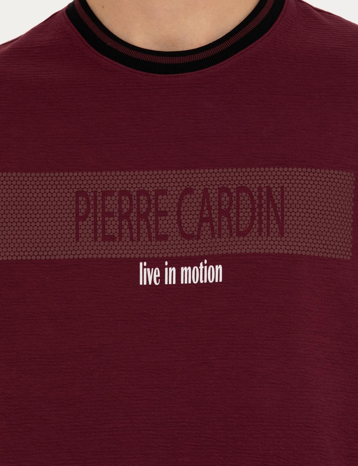 Bordo Regular Fit Bisiklet Yaka Sweatshirt - 50279532012