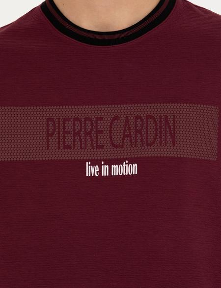 Bordo Regular Fit Bisiklet Yaka Sweatshirt - 50279532012