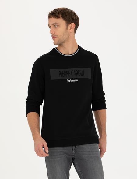Siyah Regular Fit Bisiklet Yaka Sweatshirt - 50279532018