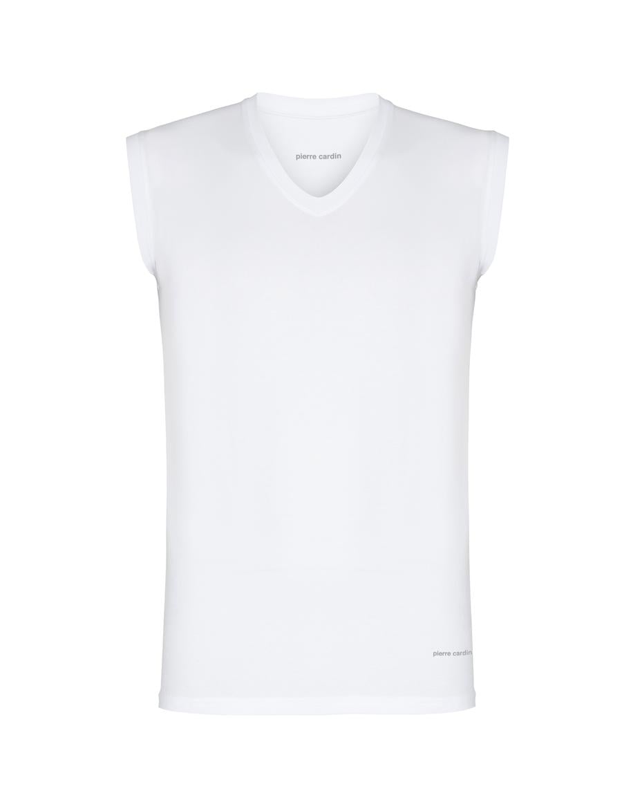 Beyaz Pamuklu 2'li Atlet