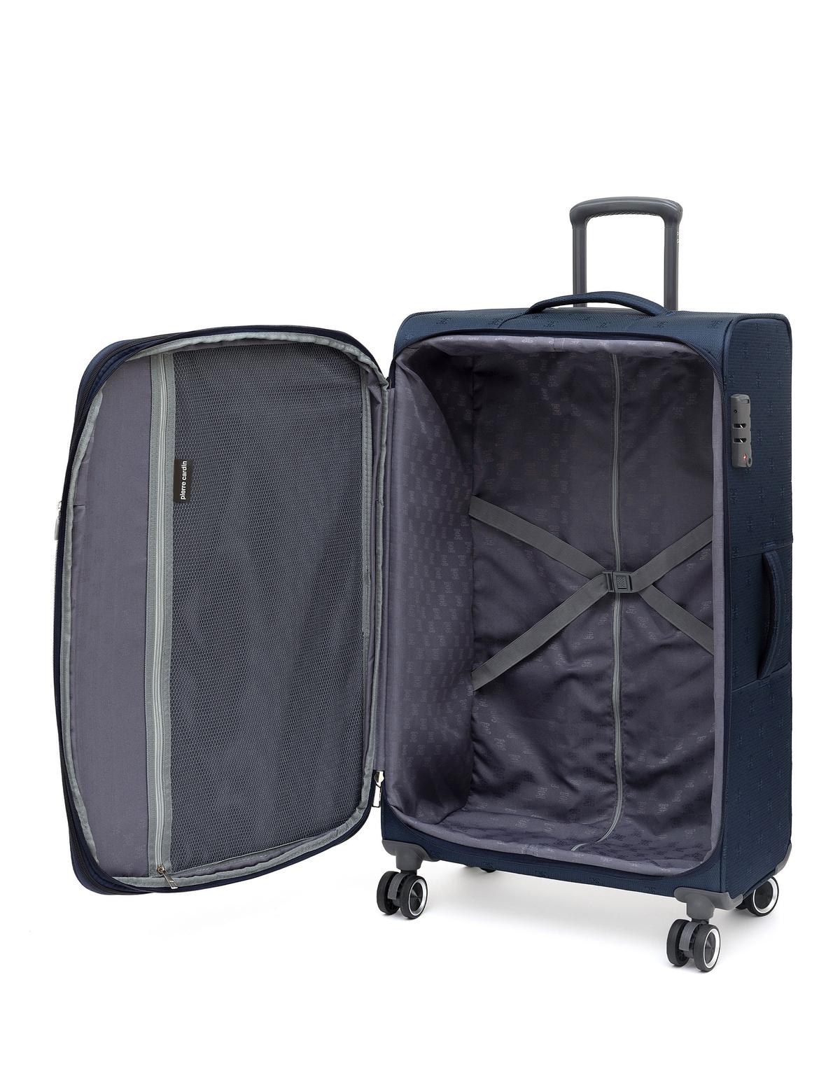 Lacivert Büyük Boy Kumaş Valiz - 50293611002