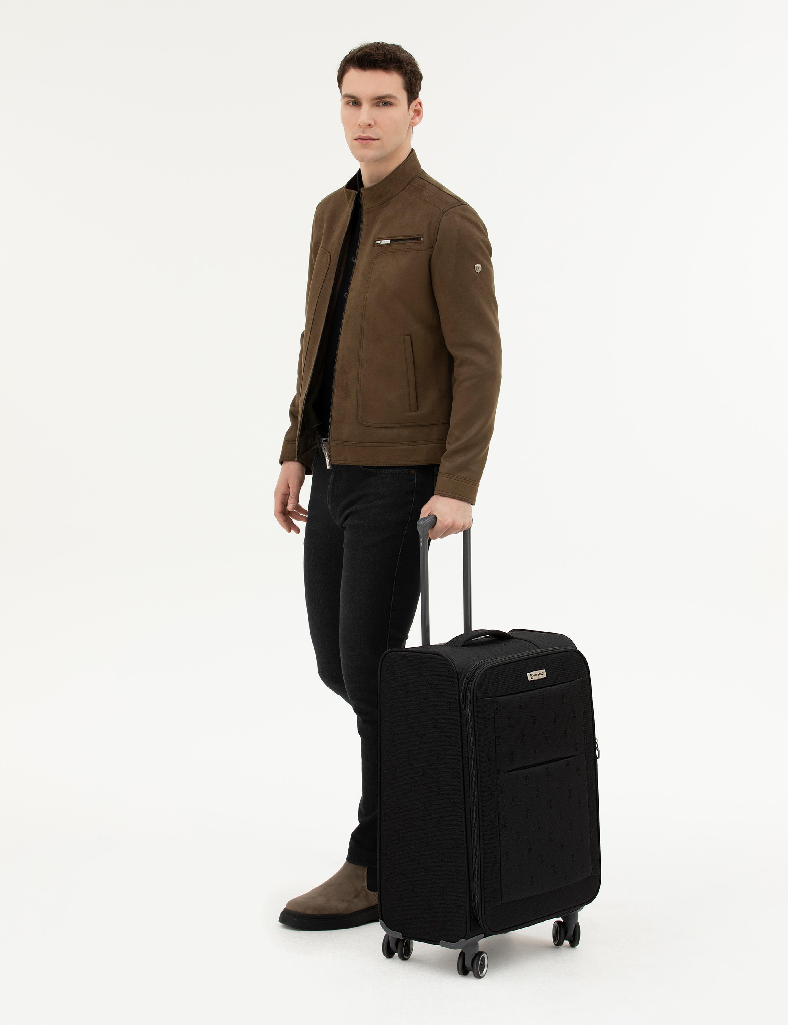 Siyah Orta Boy Kumaş Valiz