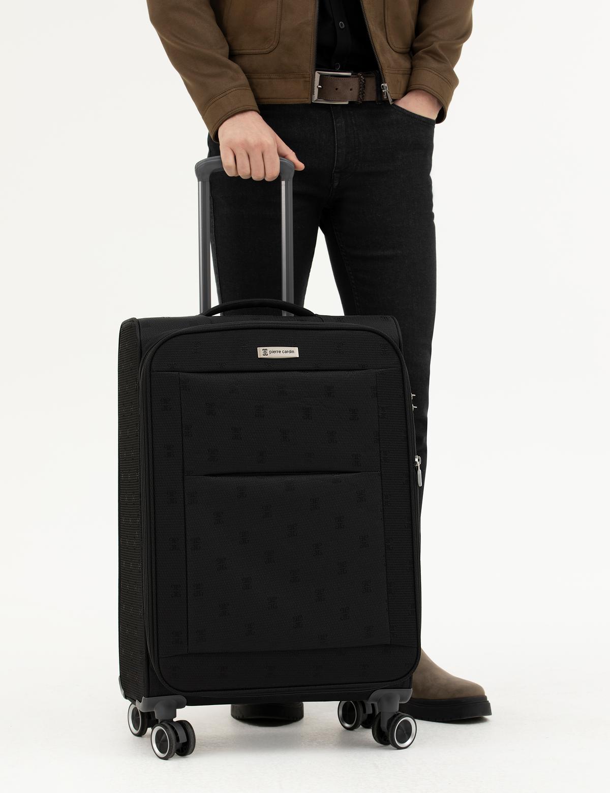 Siyah Orta Boy Kumaş Valiz - 50293612001