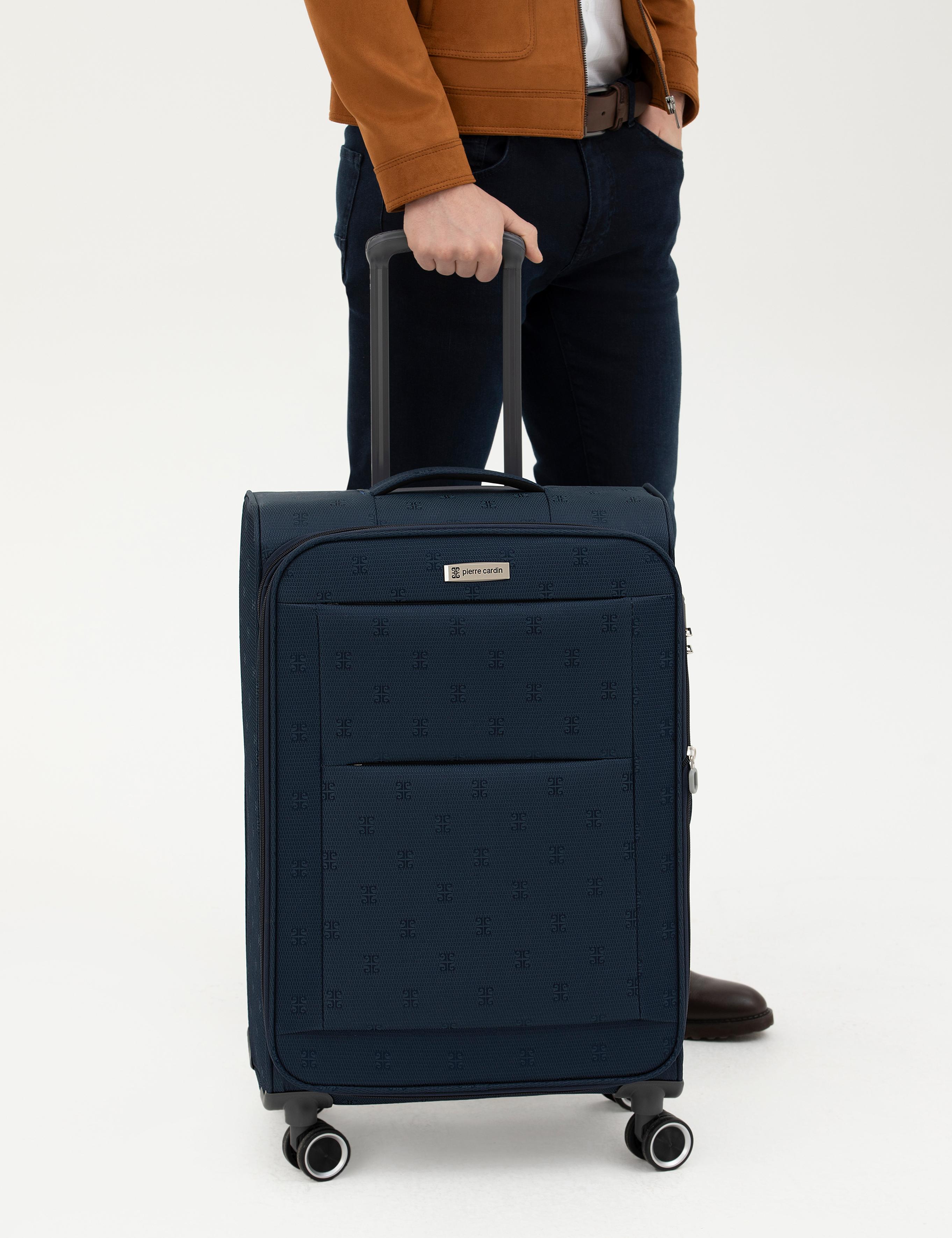 Lacivert Orta Boy Kumaş Valiz