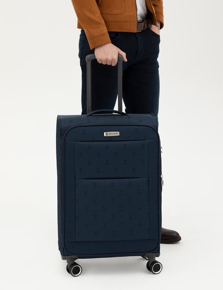 Lacivert Orta Boy Kumaş Valiz - 50293612002