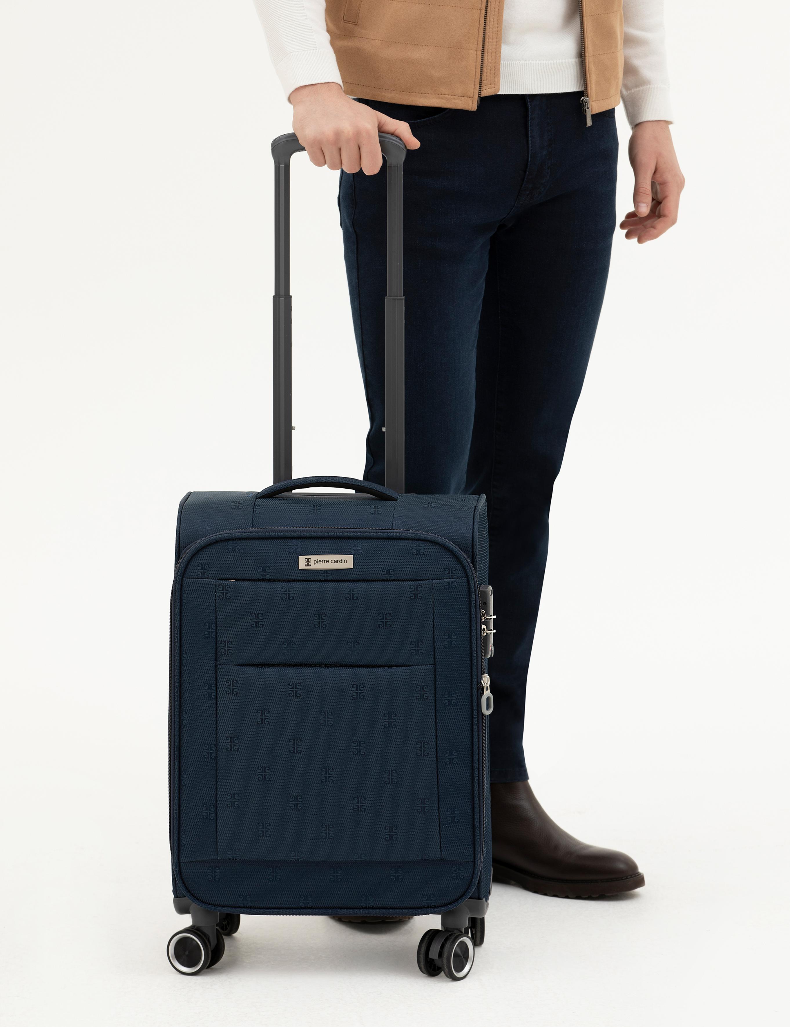 Lacivert Kabin Boy Kumaş Valiz