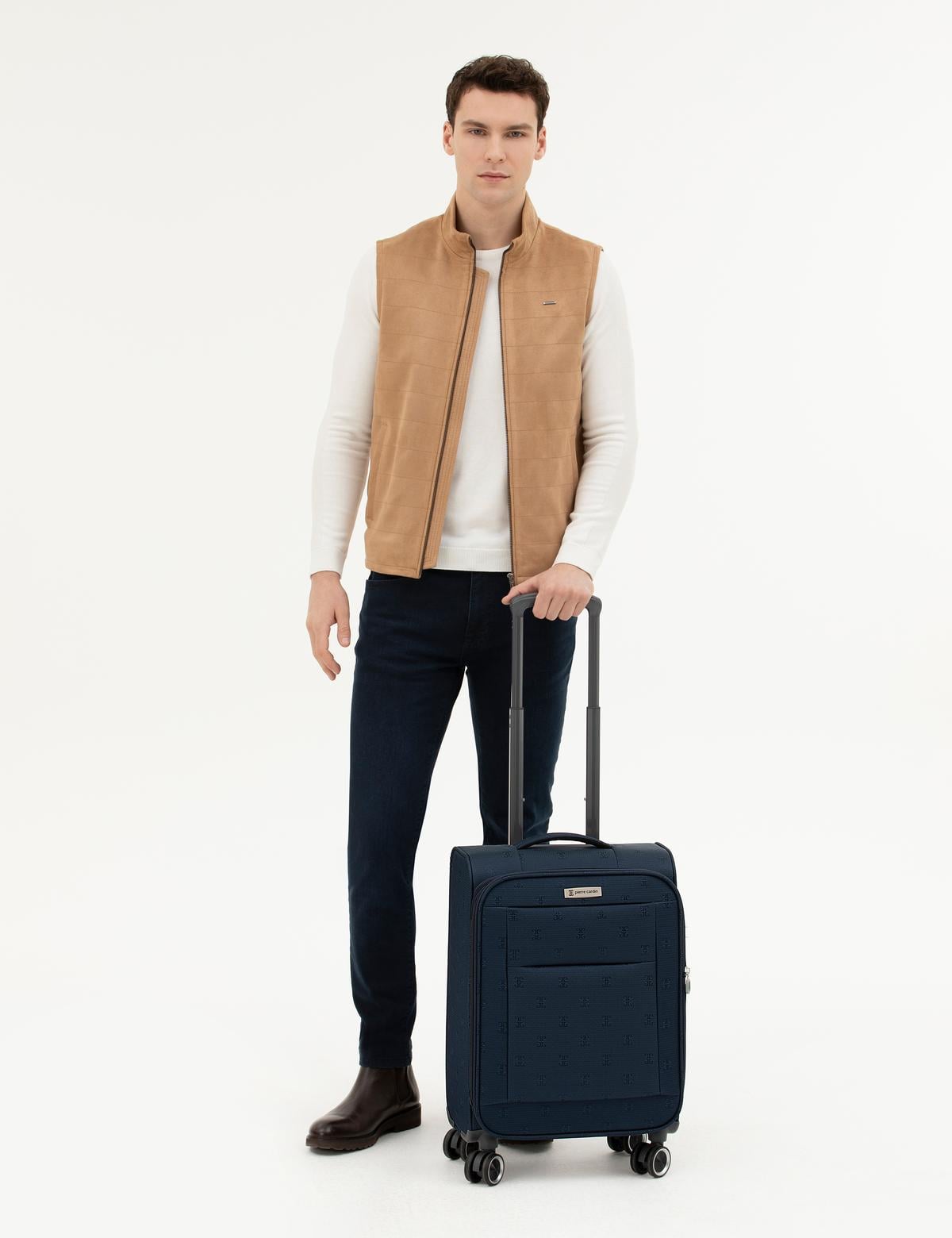 Lacivert Kabin Boy Kumaş Valiz