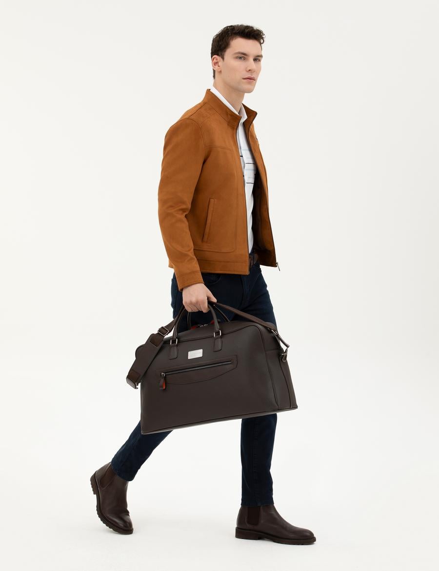 Erkek Kahverengi Spor Seyahat Çantası