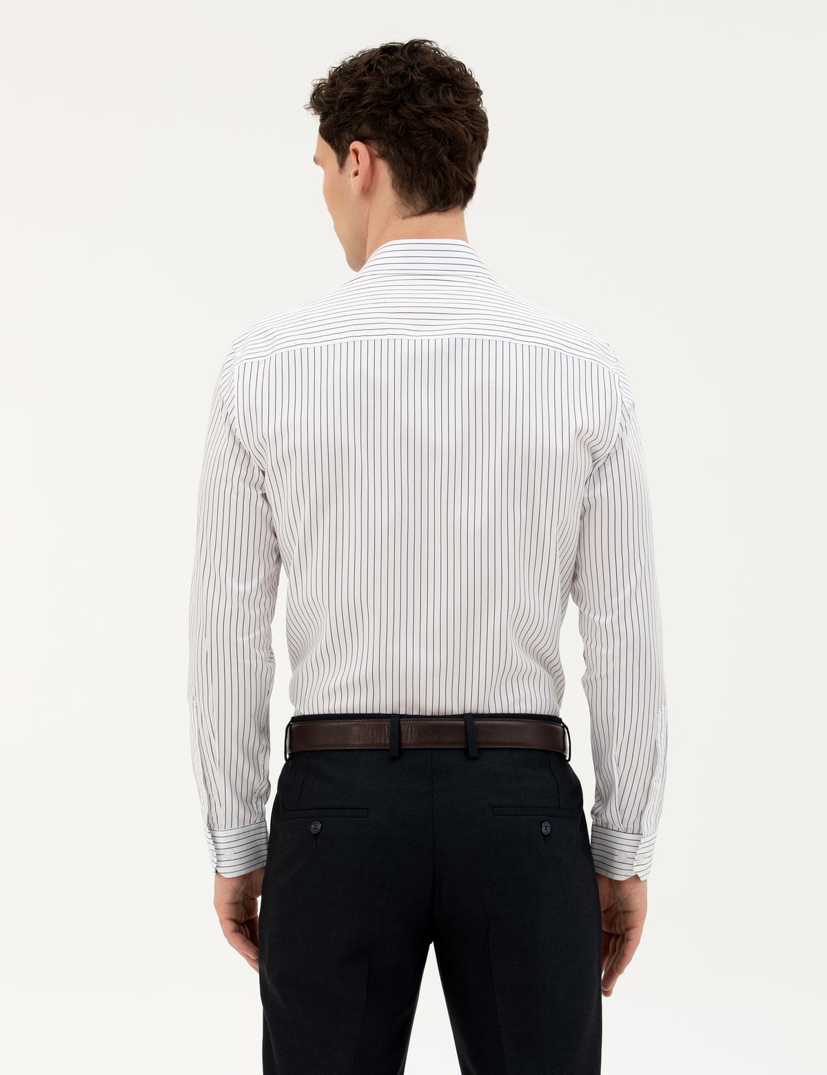 Lacivert Slim Fit Uzun Kollu Gömlek - 50283505037