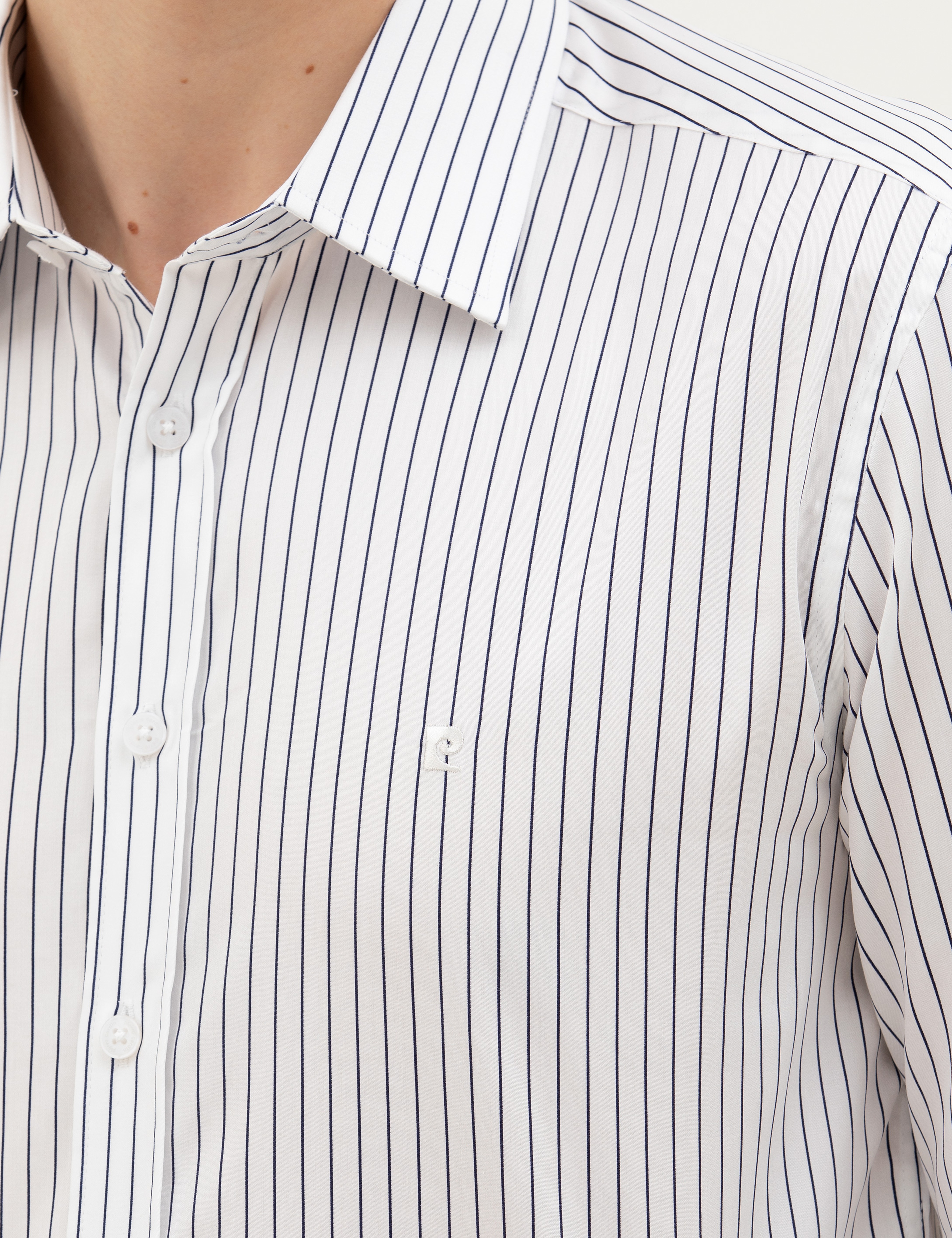 Lacivert Slim Fit Uzun Kollu Gömlek - Image 7