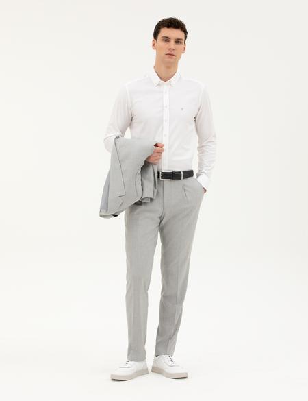 Beyaz Slim Fit Uzun Kollu Gömlek - 50284872008