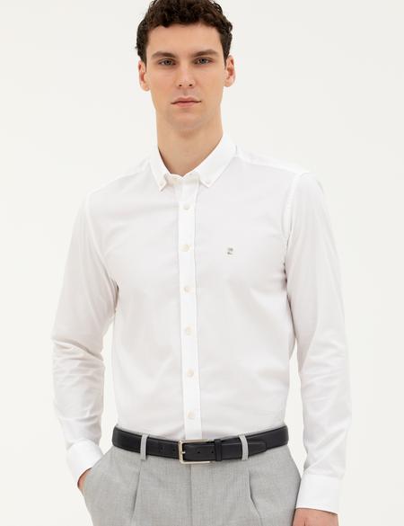 Beyaz Slim Fit Uzun Kollu Gömlek - 50284872008
