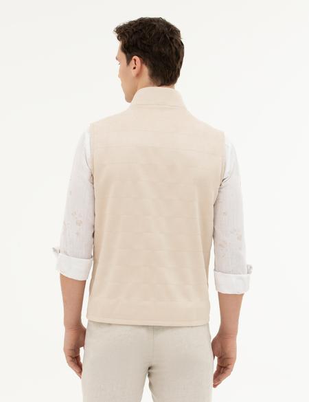 Bej Suni Deri Yelek - 50291003007