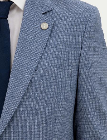 Koyu Mavi Slim Fit Yün Takım Elbise - 50285420008