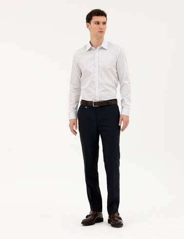 Lacivert Slim Fit Kumaş Pantolon