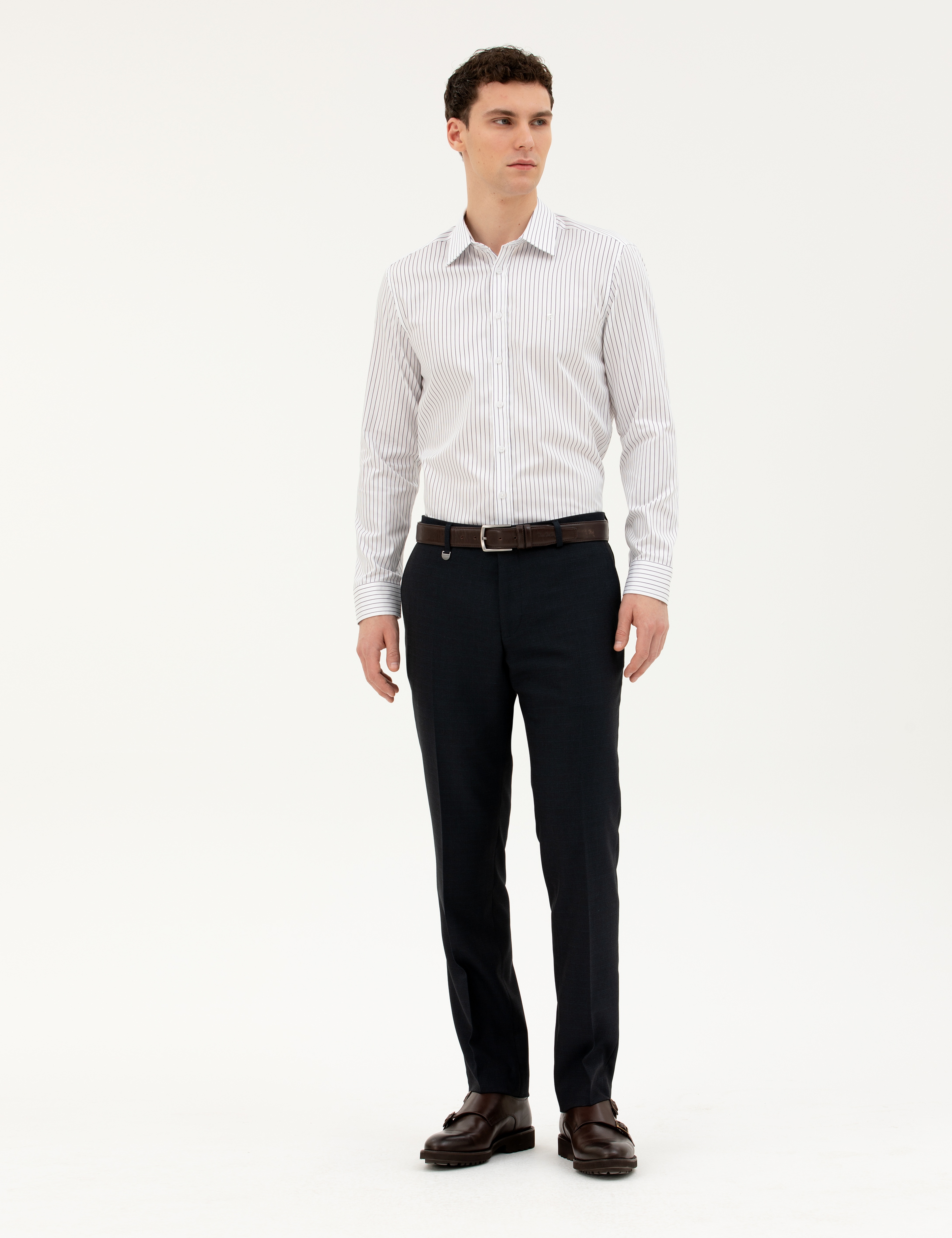 Lacivert Slim Fit Kumaş Pantolon - Image 1