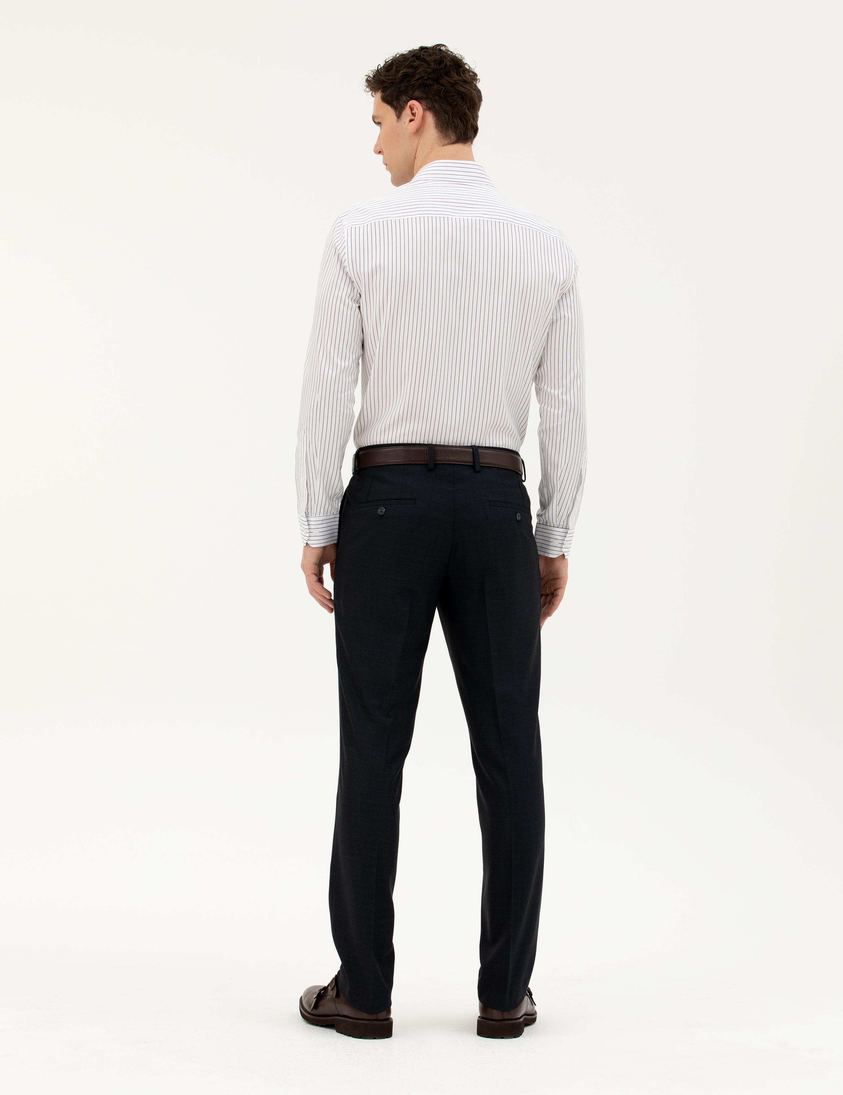 Lacivert Slim Fit Kumaş Pantolon