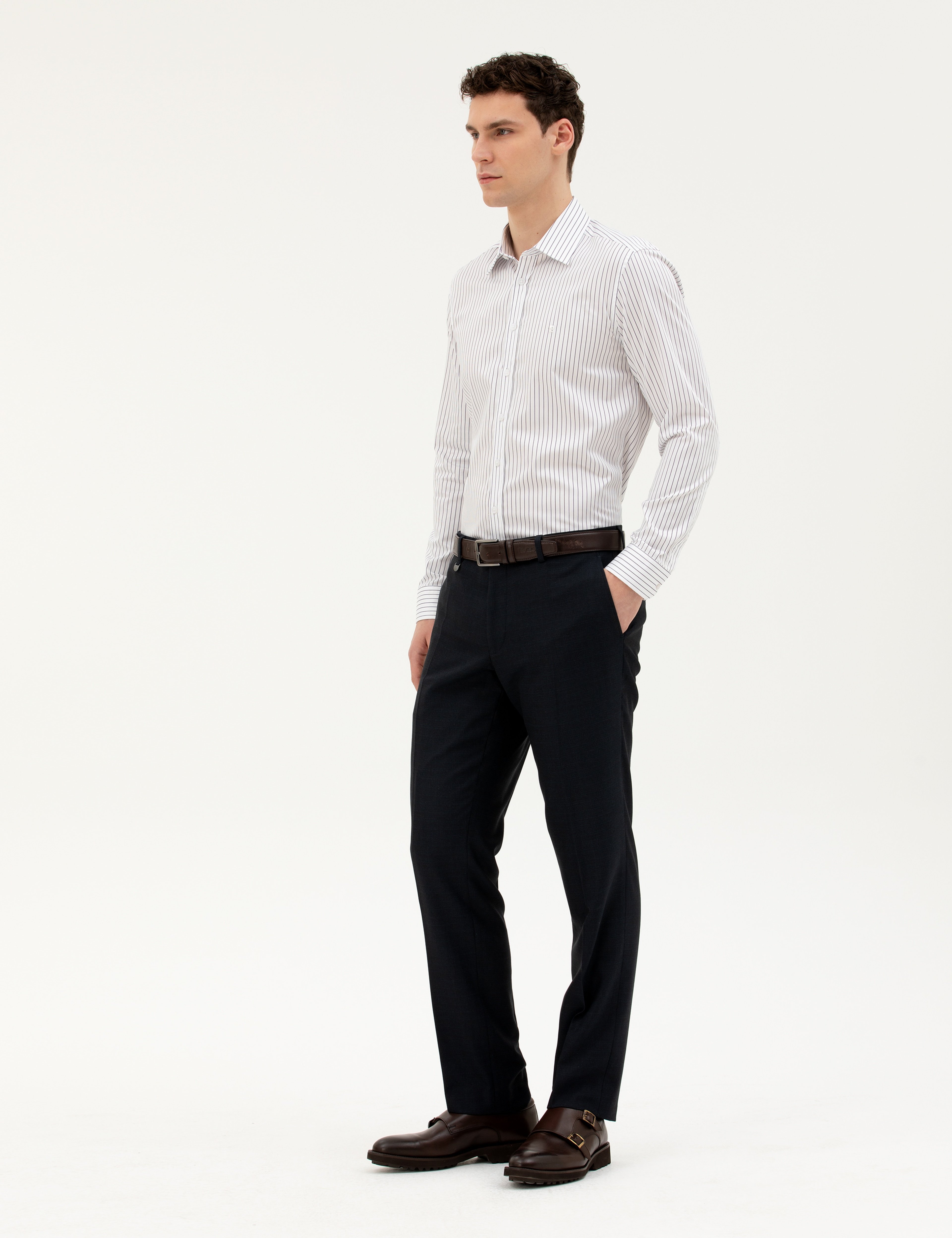 Lacivert Slim Fit Kumaş Pantolon