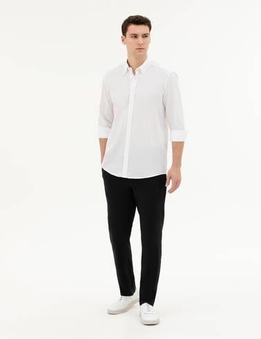 Siyah Slim Fit Kumaş Pantolon