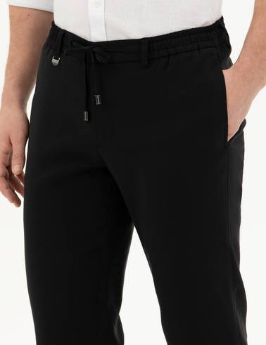 Siyah Slim Fit Kumaş Pantolon