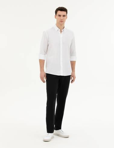 Siyah Slim Fit Kumaş Pantolon