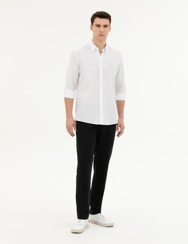 Siyah Slim Fit Kumaş Pantolon