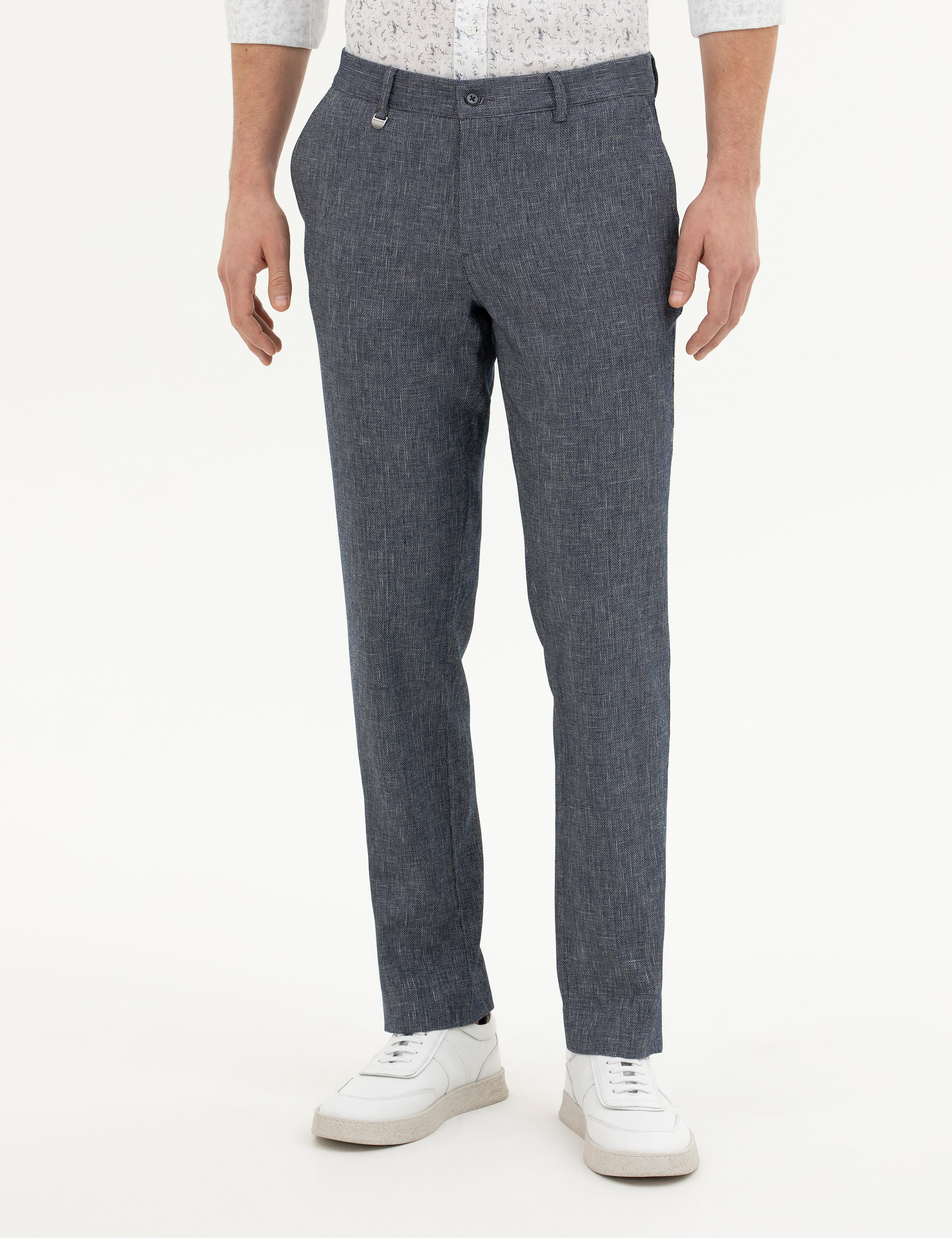 Lacivert Slim Fit Kumaş Pantolon