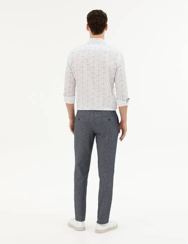 Lacivert Slim Fit Kumaş Pantolon